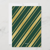 Frohe Weihnachten Gold Confetti Urlaub Foto-Grün (Rückseite)