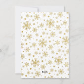 Frohe Weihnachten Gold Elegante Foto Script Text (Rückseite)