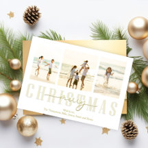 Frohe Weihnachten Gold Elegante Kalligrafie 4 Foto