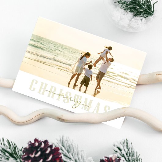 Frohe Weihnachten Gold Elegante Kalligraphie 2 Fot