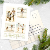 Frohe Weihnachten Gold Elegante Kalligraphie 5 Fot