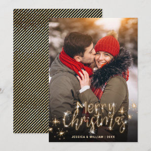 Frohe Weihnachten Gold Glitter Schriftzug PHOTO Gr
