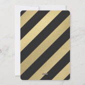 Frohe Weihnachten Gold Holly Holiday Foto Card (Rückseite)