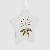 Frohe Weihnachten Gold Look Kerzenhalter Elegant Ornament (Vorderseite)