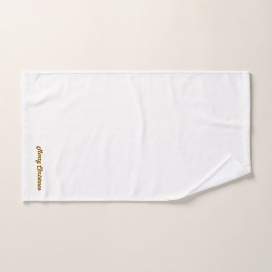 Frohe Weihnachten Gold Mit Monogramm Bath Handtuch Badhandtuch Set (Handtuch)