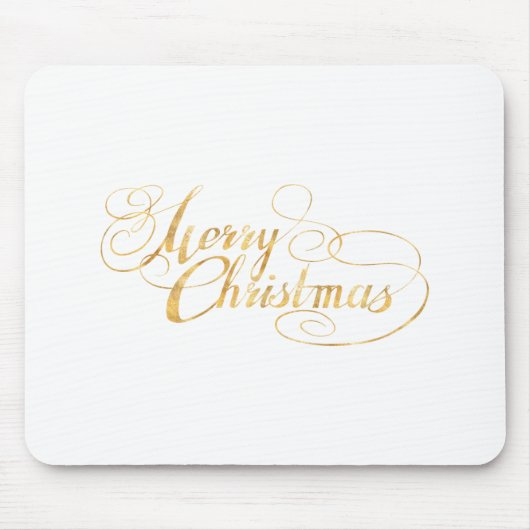 Frohe Weihnachten (GOLD) Mousepad (Vorne)