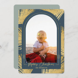 Frohe Weihnachten Gold Palm Blue Beach Foto