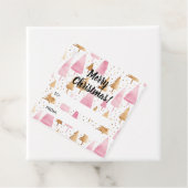 Frohe Weihnachten Gold Pink Tree Geschenkanhänger (Beispiel)