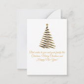 Frohe Weihnachten Gold rustikale Bauernhof 5 Foto Mitteilungskarte (Rückseite)