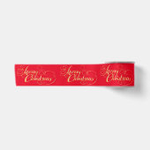 Frohe Weihnachten (GOLD) Satinband (Vorderseite)