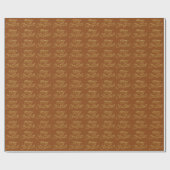 Frohe Weihnachten Gold Script Holiday Pattern Geschenkpapier (Flach)