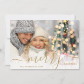 Frohe Weihnachten Gold Script Weihnachten Weihnach (Vorderseite)