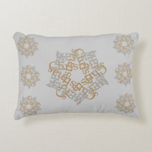 Frohe Weihnachten Gold & Silber Stern Vintage Eleg Dekokissen