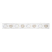 Frohe Weihnachten Gold & Silver Star & Round Logo Satinband (Vorderseite)