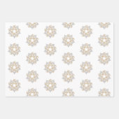 Frohe Weihnachten Gold & Silver Star, White Geschenkpapier Set (Vorderseite)