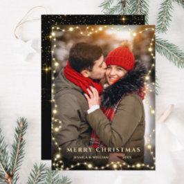 Frohe Weihnachten Gold Sparkle Script FOTO Gruß