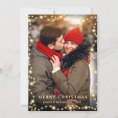 Frohe Weihnachten Gold Sparkle Script FOTO Gruß (Vorderseite)