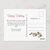 Frohe Weihnachten Gold Sparkle Script FOTO Gruß Postkarte (Rückseite)