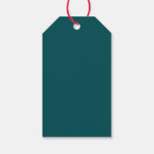 Frohe Weihnachten Gold Star Green Aquamarin Geschenkanhänger (Rückseite)