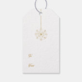 Frohe Weihnachten Gold und schwarz stilisierten Ba Geschenkanhänger (Rückseite)