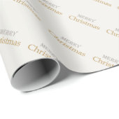 Frohe Weihnachten Gold und Silber Script Geschenkpapier (Rolleneckpunkt)