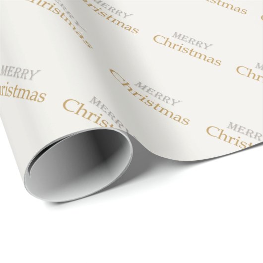 Frohe Weihnachten Gold und Silber Script Geschenkpapier (Rolleneckpunkt)