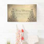Frohe Weihnachten, Gold, Weihnachtsbaum, Sparkle Banner (Insitu)