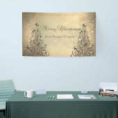 Frohe Weihnachten, Gold, Weihnachtsbaum, Sparkle Banner (Messeveranstaltung)