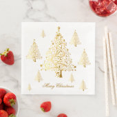 Frohe Weihnachten Gold Weihnachtsbaumen Serviette (Beispiel)