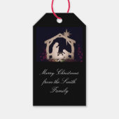 Frohe Weihnachten Gold Weihnachtsgeschenke Tags Geschenkanhänger (Vorderseite)