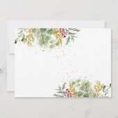 Frohe Weihnachten Gold Winter Botanisches Foto Hol (Rückseite)