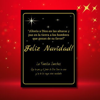 Frohe Weihnachten Golden & Black Lukas 2:14 Vers