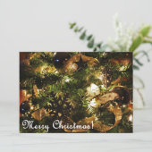 Frohe Weihnachten Golden Butterfly Einladung (Stehend Vorderseite)