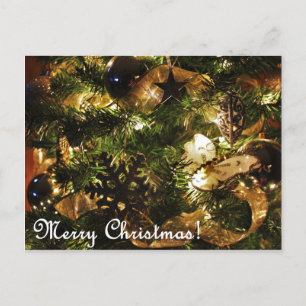 Frohe Weihnachten Golden Butterfly Postkarte
