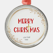 Frohe Weihnachten Golden Cross Ornament Red Keepak (Vorne)