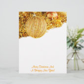 Frohe Weihnachten Golden Letterhead (Stehend Vorderseite)