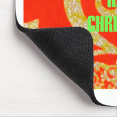 Frohe Weihnachten Golden Red Snow flex Mousepad (Ecke)