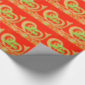 Frohe Weihnachten Golden Red Snowflex.jpg Geschenkpapier (Ecke)