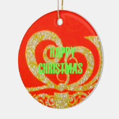 Frohe Weihnachten Golden Red Snowflex.jpg Keramikornament (Links)