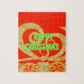 Frohe Weihnachten Golden Red Snowflex.jpg Puzzle (Vertikal)