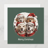 Frohe Weihnachten Golden Retriever Hunde (Vorne/Hinten)