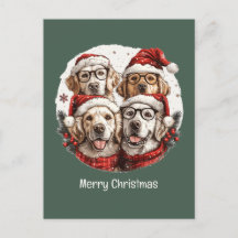 Frohe Weihnachten Golden Retriever Hunde