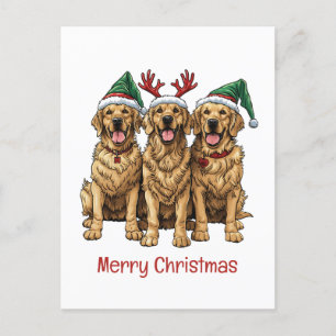Frohe Weihnachten Golden Retriever Hunde