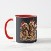 Frohe Weihnachten Golden Retriever Hunde Backen Tasse (Links)