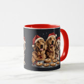 Frohe Weihnachten Golden Retriever Hunde Backen Tasse (VorderseiteRechts)