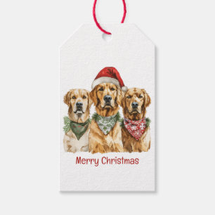 Frohe Weihnachten Golden Retriever Hunde Geschenkanhänger