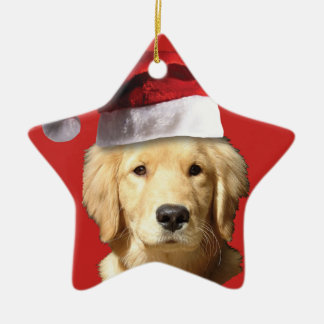 Frohe Weihnachten Golden Retriever Keramik Ornament