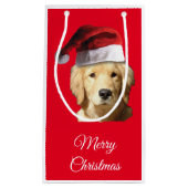Frohe Weihnachten Golden Retriever Kleine Geschenktüte (Vorderseite)
