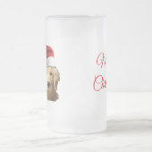 Frohe Weihnachten Golden Retriever Mattglas Bierglas (Mittel)