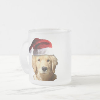 Frohe Weihnachten Golden Retriever Mattglastasse